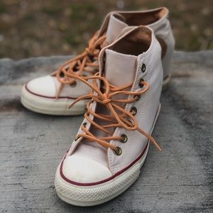 Cream Converse Wedges